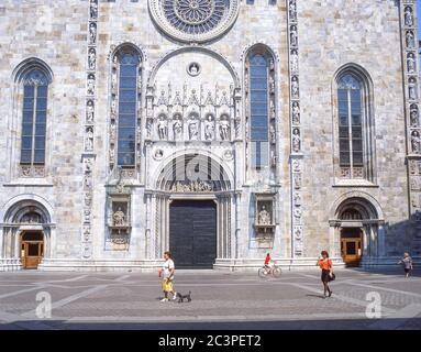 Como Kathedrale Fassade (Cattedrale di Santa Maria Assunta), Como, Provinz Como, Lombardei Region, Italien Stockfoto