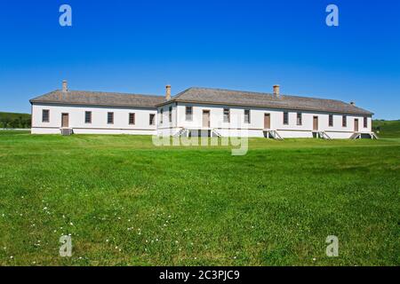 Kaserne in Fort Lincoln State Park, Mandan, North Dakota, USA Stockfoto