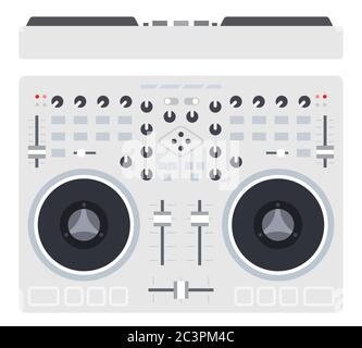 Mixer ist ein elektronisches Gerät entwickelt, um Tonsignale Musiker flache Icon Vektor isoliert mischen. Stock Vektor