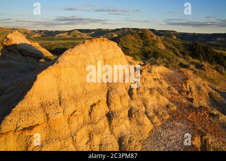 Einbruch-Block-Bereich in Theodore Roosevelt Nationalpark North Unit, Watford, North Dakota, USA Stockfoto