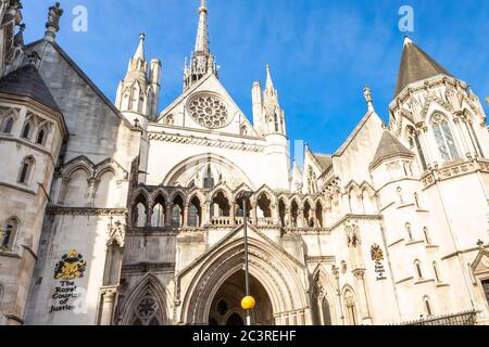 Royal Courts of Justice in London England. Großbritannien. Stockfoto