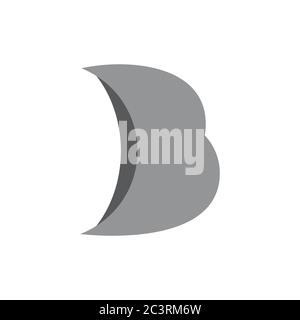 Buchstabe b Einfache Kurven Design Logo Vektor Stock Vektor