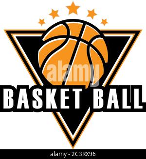 Basket Ball Club Logo Designs, Sport Logo Wettbewerb gut für Sport Logo Marke Stock Vektor