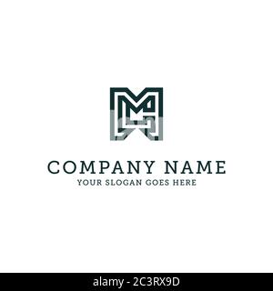 MC Buchstabe Logo Design, Linie Kunst der M Identität Logo Vektor, sauber und clever Icon Vorlage Stock Vektor