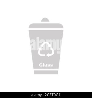 Glasabfallsortierung - Materialtrennung, Sortierung Zero Waste Stock Vektor