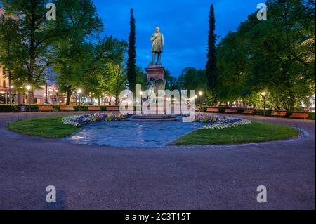 Helsinki / Finnland - 4. JUNI 2020: Die Straßen sind leer geblieben, obwohl die COVID-19-Sperrmaßnahmen in Finnland aufgehoben wurden. Stockfoto