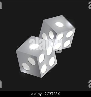 Symbol für flache Vektorwürfel. Stock Vektor