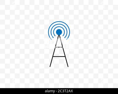 5g, Antenne, Zellensymbol. Vektorgrafik, flache Ausführung. Stock Vektor