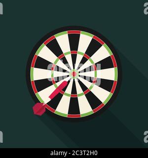 Spiel Illustration mit Darts in flachem Design Stil. Stock Vektor