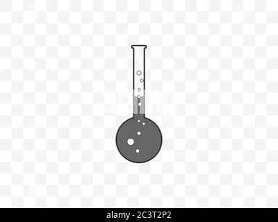 Biologie, Experiment, Flask Icon. Vektorgrafik, flache Ausführung. Stock Vektor