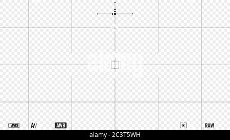 DSLR Fotokamera realistische Überlagerung Stock Vektor