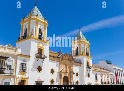 Türme der Socorro Kirche in Ronda, Spanien Stockfoto