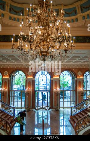 Hall, Lobby der Villard Houses, heute das New York Palace Hotel, 1885, kombiniert 6 Sandsteinhäuser, basierend auf dem Palazzo della Cancellaria in Rom. Stockfoto