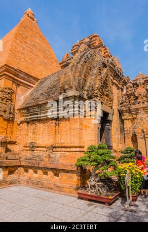 North Tower, Thap Po Nagar, Po Nagar Towers, Vinh Tho Bezirk, Nha Trang, Vietnam, Asien Stockfoto