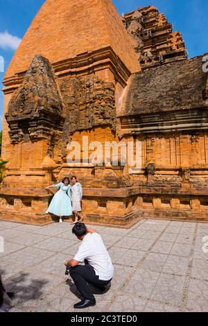 North Tower, Thap Po Nagar, Po Nagar Towers, Vinh Tho Bezirk, Nha Trang, Vietnam, Asien Stockfoto