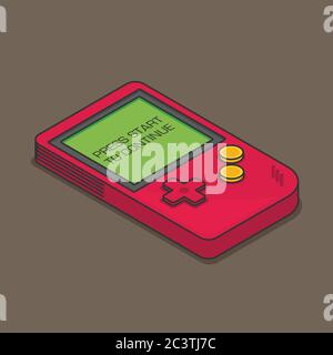 Altes Gadget. Isometrischer Flachvektor. EPS10 Stock Vektor