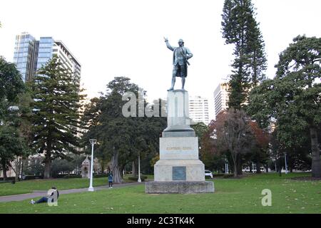 Captain Cook Statue im Hyde Park, Sydney, Australien. Quelle: Richard Milnes/Alamy Stockfoto