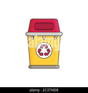 Abfall sortieren Abfallbehälter Vektor Stock Vektor