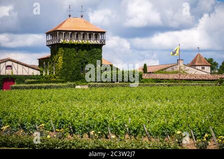 Martillac (Südwestfrankreich): Das Chateau Smith Haut Lafitte, Weinbaugebiet in Pessac-Leognan Stockfoto