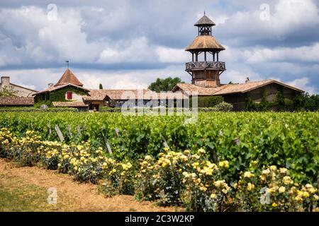 Martillac (Südwestfrankreich): Das Chateau Smith Haut Lafitte, Weinbaugebiet in Pessac-Leognan Stockfoto