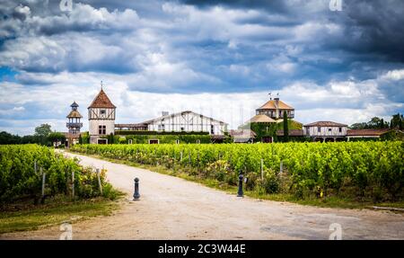 Martillac (Südwestfrankreich): Das Chateau Smith Haut Lafitte, Weinbaugebiet in Pessac-Leognan Stockfoto