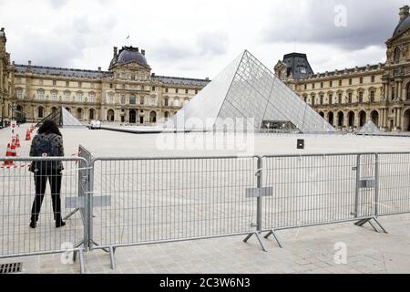 Der Louvre ist während des Coronavirus geschlossen - Paris - Frankreich Stockfoto