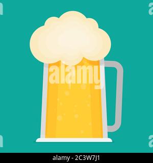 Bier. Vektor für flache Symbole Stock Vektor