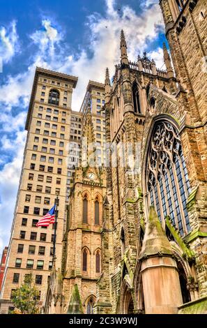 Trinity Cathedral und First Presbyterian Church in Downtown Pittsburgh, Pennsylvania Stockfoto