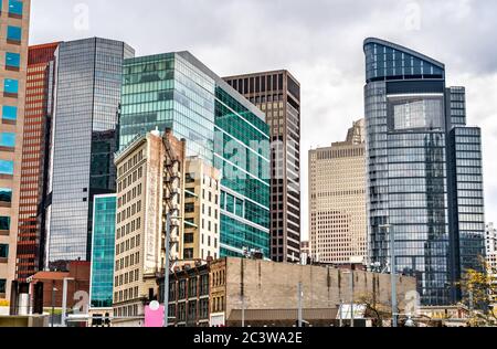 Wolkenkratzer in der Innenstadt von Pittsburgh. Pennsylvania, USA Stockfoto