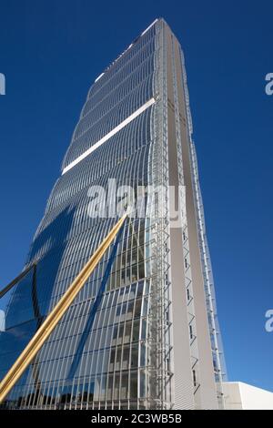 Ein schönes Foto der Wolkenkratzer von citylife bei Tag, Mailand, Italien Stockfoto