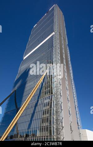 Ein schönes Foto der Wolkenkratzer von citylife bei Tag, Mailand, Italien Stockfoto