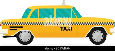 Vektorgrafik gelb, retro Taxi Stock Vektor