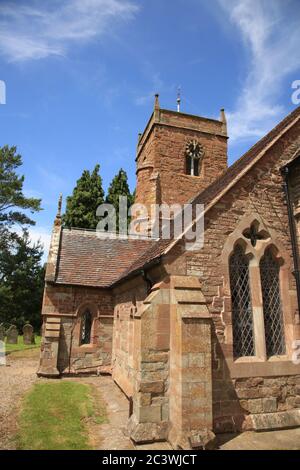 All Saints Church, Shelsley Beauchamp, Worcestershire, England, Großbritannien. Stockfoto