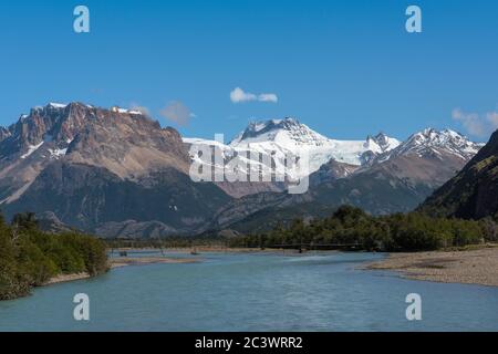 Der Fluss las vueltas bei el chalten, patagonien, argentinien Stockfoto