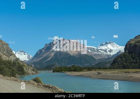 Der Fluss las vueltas bei el chalten, patagonien, argentinien Stockfoto