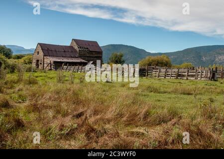 Altes verlassenes Gehöft in Colorado Stockfoto