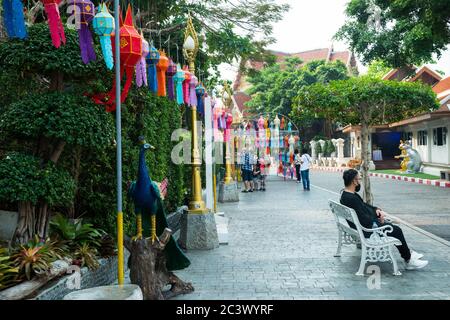 Wat Saket, Bangkok, Thailand, Asien Stockfoto