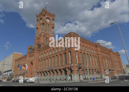 Rotes Rathaus, Rathaus, Mitte, Berlin, Deutschland, Rotes Rathaus, Rathausstraße, Deutschland Stockfoto