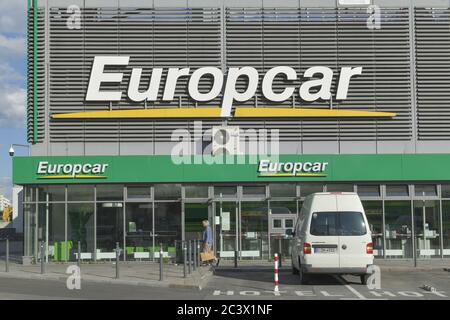 Europcar Car Rental, Alexanderplatz, Karl-Liebknecht-Straße, Mitte, Berlin, Deutschland, Europcar, Autovermietung, Deutschland Stockfoto