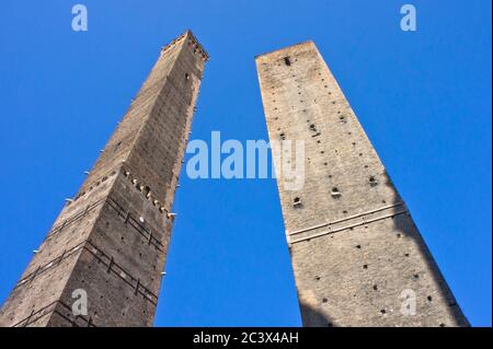 Steintürme Bologna, Italien, Europa Stockfoto