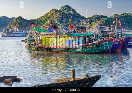 Bunte Boote Stockfoto