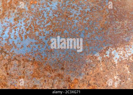 Alte Metalloberfläche Textur. Verrostete Metalloberfläche. Rost und oxidiertes Metall Hintergrund. Nahaufnahme Stockfoto