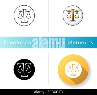 Symbol für ausgewogene Skalen Stock Vektor