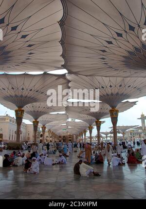 Medina / Saudi-Arabien - 11. Mai 2017: Prophet Mohammed Moschee, Al Masjid an Nabawi Stockfoto