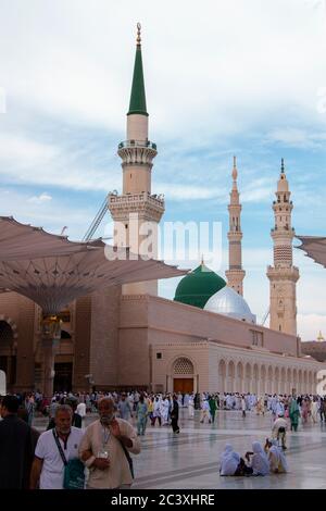 Medina / Saudi-Arabien - 11. Mai 2017: Prophet Mohammed Moschee, Al Masjid an Nabawi Stockfoto