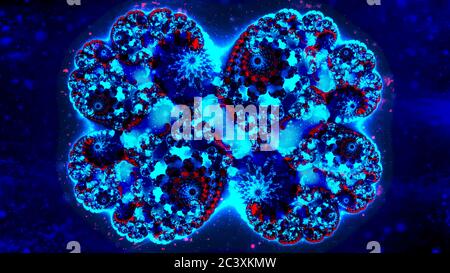 Amazing Julia Fractal und Sterne im Weltraum - abstrakte Hintergrundtextur Stockfoto