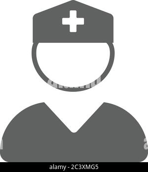 Arzt, Krankenschwester, medizinisches Personal Symbol einfaches Design Vektor Illustration. Stock Vektor