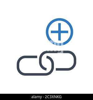 Link Building Vector Glyph-Symbol Stock Vektor