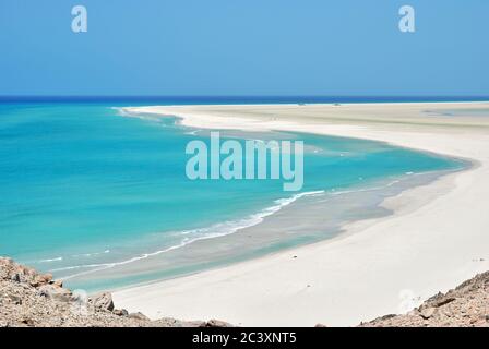 Der Strand von Qalansiya auf der Insel Socotra, Detwah Lagune, Jemen Stockfoto