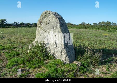 The Standing Stone in Kerris, Cornwall, Großbritannien Stockfoto